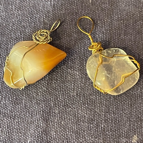 Two Handmade Stone Pendants - Picture 2 of 5